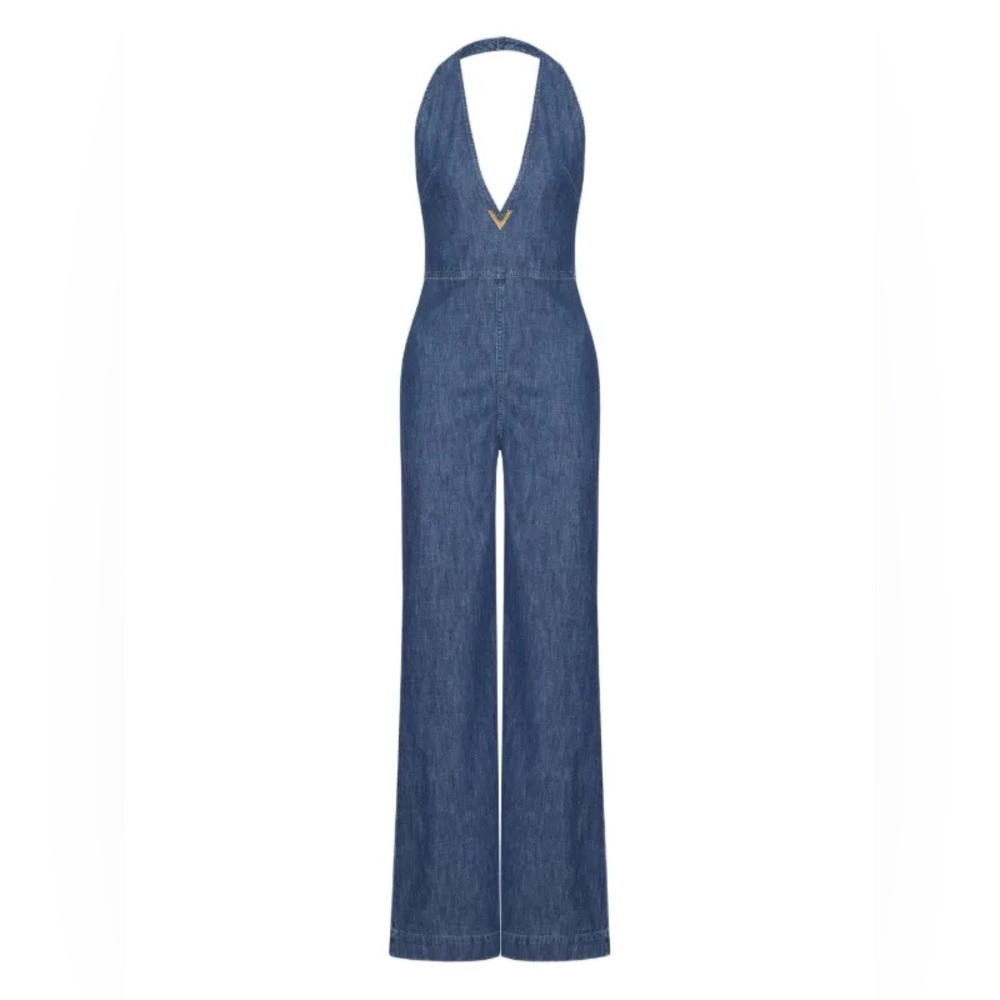 Valentino Women's Chambray Denim Jumpsuit - IT 38/US 4